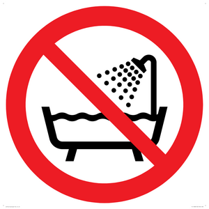 PL11286: P026 Prohibition: Do not use this device in a bathtub, shower, or water-filled reservoir