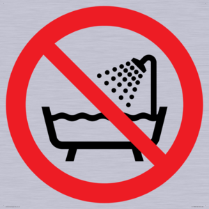 PL11286: P026 Prohibition: Do not use this device in a bathtub, shower, or water-filled reservoir