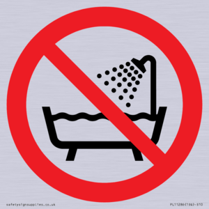 PL11286: P026 Prohibition: Do not use this device in a bathtub, shower, or water-filled reservoir