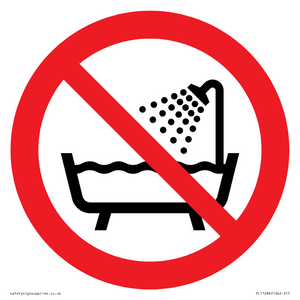 PL11286: P026 Prohibition: Do not use this device in a bathtub, shower, or water-filled reservoir