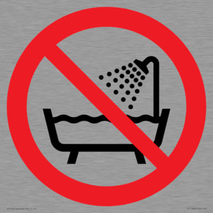 PL11286: P026 Prohibition: Do not use this device in a bathtub, shower, or water-filled reservoir