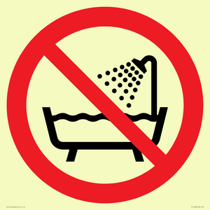 PL11286: P026 Prohibition: Do not use this device in a bathtub, shower, or water-filled reservoir