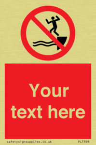 PL7398: Custom No jumping into water