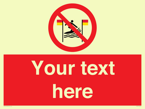 PL7401: Custom No surfing between the red and yellow flags
