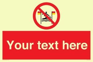 PL7401: Custom No surfing between the red and yellow flags