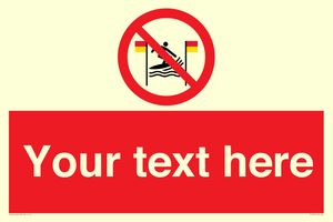 PL7401: Custom No surfing between the red and yellow flags