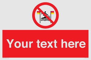 PL7401: Custom No surfing between the red and yellow flags