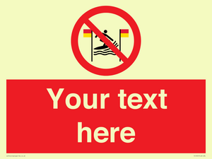PL7401: Custom No surfing between the red and yellow flags