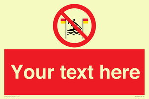 PL7401: Custom No surfing between the red and yellow flags