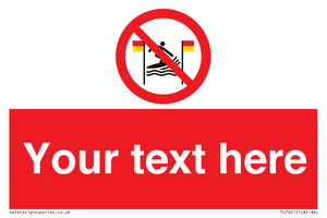 PL7401: Custom No surfing between the red and yellow flags