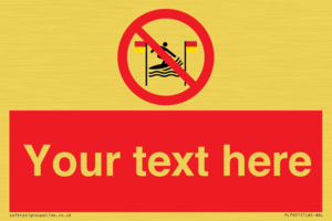 PL7401: Custom No surfing between the red and yellow flags
