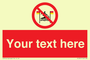 PL7401: Custom No surfing between the red and yellow flags
