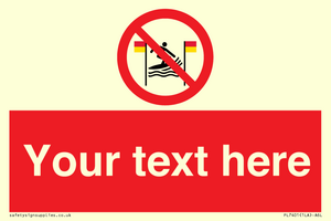 PL7401: Custom No surfing between the red and yellow flags