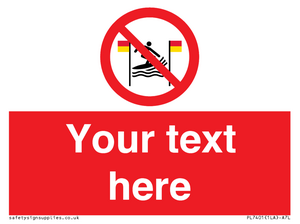 PL7401: Custom No surfing between the red and yellow flags