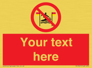 PL7401: Custom No surfing between the red and yellow flags