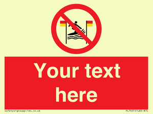 PL7401: Custom No surfing between the red and yellow flags