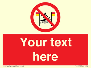 PL7401: Custom No surfing between the red and yellow flags