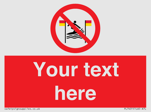 PL7401: Custom No surfing between the red and yellow flags