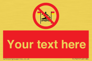 PL7401: Custom No surfing between the red and yellow flags