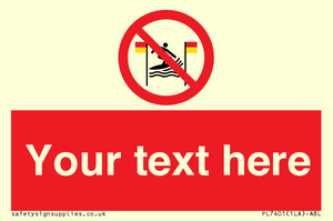PL7401: Custom No surfing between the red and yellow flags