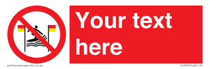 PL7401: Custom No surfing between the red and yellow flags