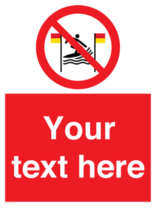 PL7401: Custom No surfing between the red and yellow flags