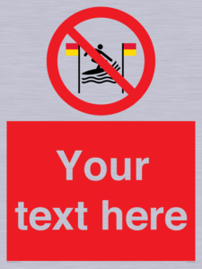 PL7401: Custom No surfing between the red and yellow flags
