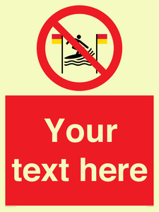 PL7401: Custom No surfing between the red and yellow flags
