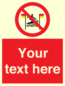 PL7401: Custom No surfing between the red and yellow flags