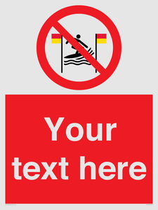PL7401: Custom No surfing between the red and yellow flags