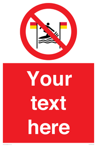 PL7401: Custom No surfing between the red and yellow flags
