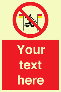 PL7401: Custom No surfing between the red and yellow flags