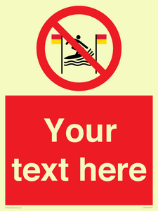 PL7401: Custom No surfing between the red and yellow flags