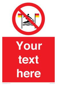PL7401: Custom No surfing between the red and yellow flags
