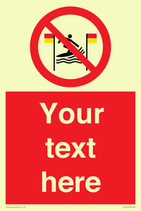 PL7401: Custom No surfing between the red and yellow flags