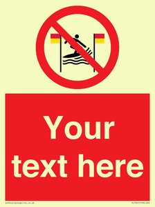 PL7401: Custom No surfing between the red and yellow flags