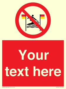 PL7401: Custom No surfing between the red and yellow flags