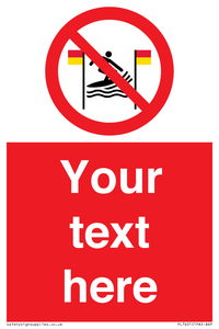 PL7401: Custom No surfing between the red and yellow flags