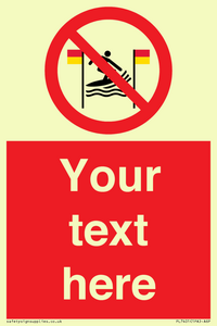 PL7401: Custom No surfing between the red and yellow flags
