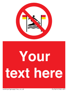 PL7401: Custom No surfing between the red and yellow flags