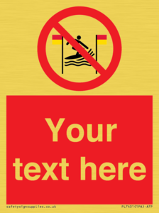 PL7401: Custom No surfing between the red and yellow flags
