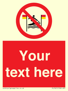 PL7401: Custom No surfing between the red and yellow flags