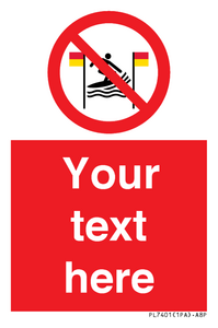 PL7401: Custom No surfing between the red and yellow flags