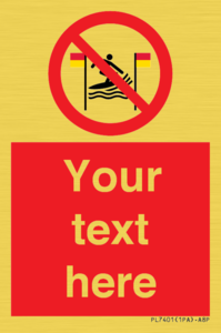 PL7401: Custom No surfing between the red and yellow flags