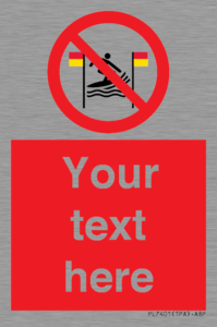 PL7401: Custom No surfing between the red and yellow flags
