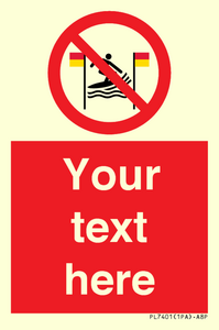 PL7401: Custom No surfing between the red and yellow flags