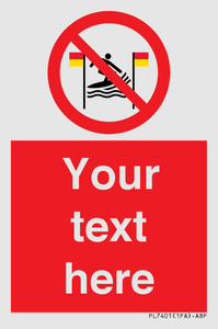 PL7401: Custom No surfing between the red and yellow flags