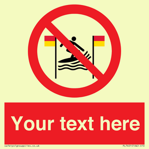 PL7401: Custom No surfing between the red and yellow flags