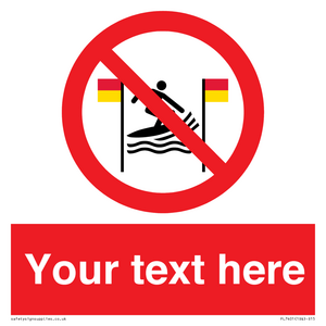 PL7401: Custom No surfing between the red and yellow flags