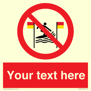 PL7401: Custom No surfing between the red and yellow flags